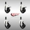 Service Caster 4 Inch 316SS Soft Rubber Swivel 1 Inch Stem Caster Lock Brake SCC, 2PK SCC-SS316TTLEX20S414-SRS-2-S-2-1 - alternate 3